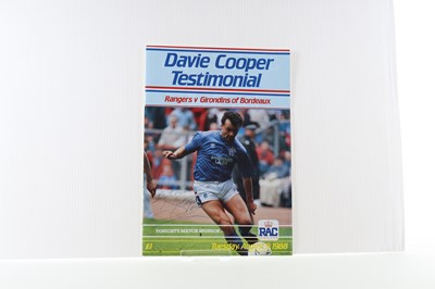 Lot 1785 - RANGERS F.C. VS. GIRONDINS OF BORDEAUX, SIGNED DAVIE COOPER TESTIMONIAL PROGRAMME