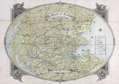 Lot 1591 - 'THE GLENEAGLES MAP' OF THE HEART OF SCOTLAND