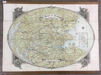 Lot 1591 - 'THE GLENEAGLES MAP' OF THE HEART OF SCOTLAND