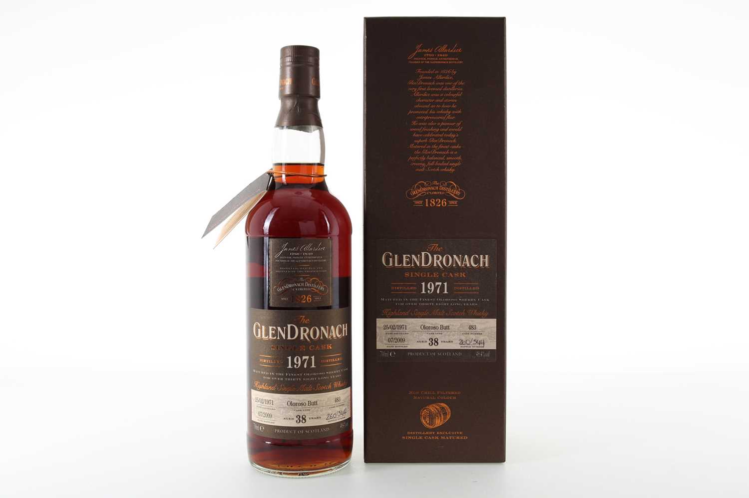 Lot 138 - GLENDRONACH 1971 38 YEAR OLD SINGLE CASK #483