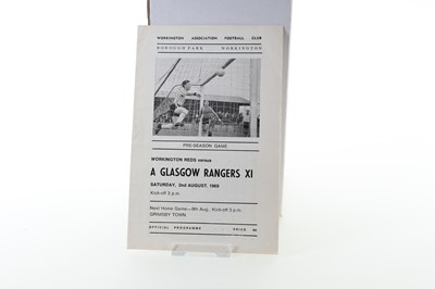 Lot 1790 - RANGERS XI VS. WORKINGTON REDS, PROGRAMME