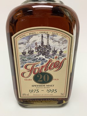 Lot 148 - GLENFARCLAS FORTIES 1975 20 YEAR OLD WITH 2 GLASSES