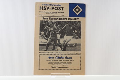 Lot 1795 - HAMBURG S.V. VS. RANGERS F.C., PROGRAMME