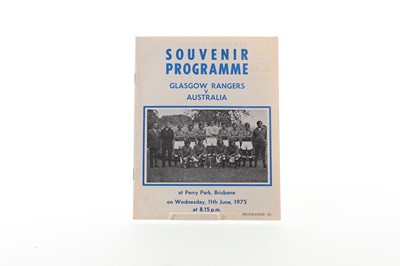 Lot 1801 - RANGERS F.C. VS. AUSTRALIA, PROGRAMME