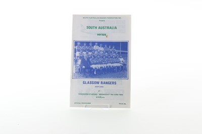 Lot 1802 - SOUTH AUSTRALIA VS. RANGERS F.C., PROGRAMME