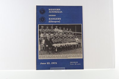 Lot 1803 - WESTERN AUSTRALIA VS. RANGERS F.C., PROGRAMME