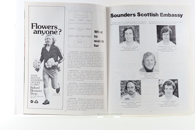 Lot 1804 - SEATTLE SOUNDERS VS. RANGERS F.C., PROGRAMME