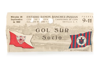 Lot 1814 - SEVILLE C.F. VS. RANGERS F.C., EUROPEAN CUP TICKET