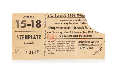 Lot 1816 - BORUSSIA MONCHENGLADBACH VS. RANGERS F.C., TICKET