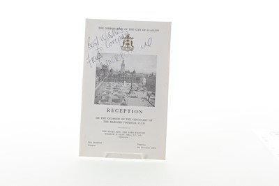 Lot 1817 - RANGERS F.C., CENTENARY CIVIC RECEPTION PROGRAMME