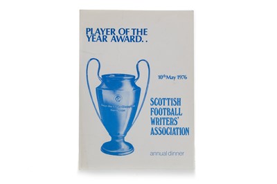 Lot 1818 - JOHN GREIG OF RANGERS F.C., SCOTTISH FOOTBALL WRITERS' ASSOCIATION POTY AWARD PROGRAMME