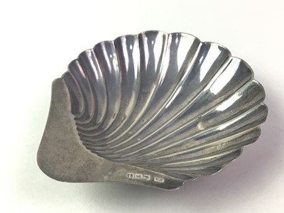 Lot 96 - SILVER CLAMSHELL SHAPED DISH