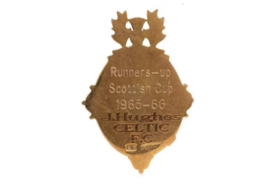 Lot 1850 - JOHN 'YOGI' HUGHES OF CELTIC F.C., SCOTTISH CUP RUNNERS-UP GOLD MEDAL