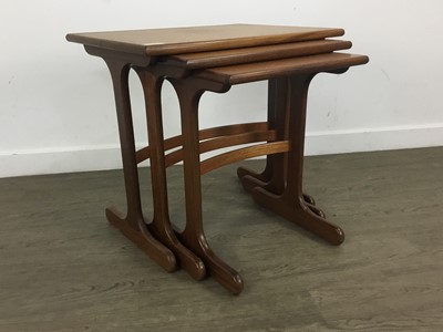 Lot 227 - TEAK NEST OF THREE TABLES