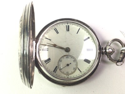 Lot 144 - SILVER CASED POCKET WATCH