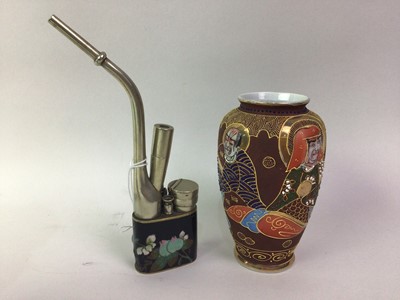 Lot 156 - CHINESE CLOISONNE OPIUM PIPE