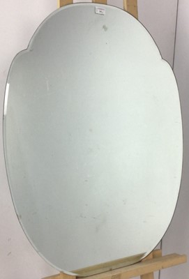 Lot 207 - OVAL FRAMELESS WALL MIRROR