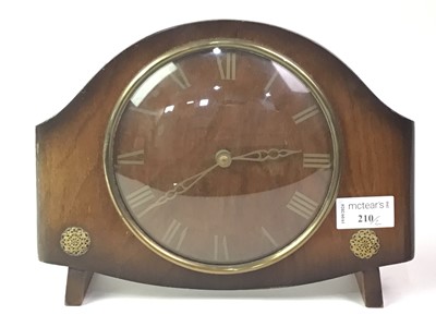 Lot 210 - BENTIMA MAHOGANY MANTEL CLOCK