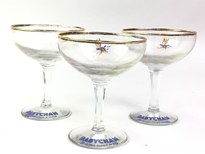 Lot 211 - COLLECTION OF FIVE BABYCHAM GLASSES