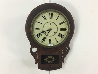 Lot 541 - VICTORIAN WALNUT WALL CLOCK