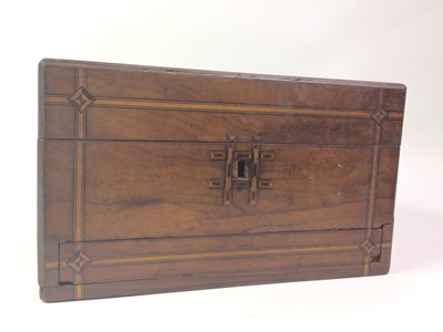 Lot 248 - VICTORIAN WALNUT SEWING BOX