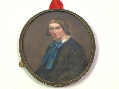 Lot 183 - VICTORIAN PORTRAIT MINIATURE