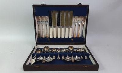 Lot 315 - CANTEEN OF SILVER PLATED CUTLERY