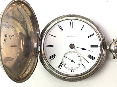 Lot 329 - SILVER CASED HUNTER POCKET WATCH