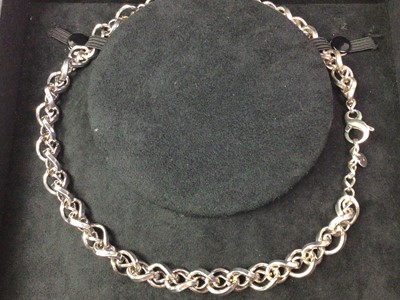 Lot 402 - LINKS OF LONDON, SILVER NECKLACE AND BRACELET