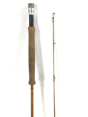 Lot 412 - TWO VINTAGE SPLIT CANE FISHING RODS