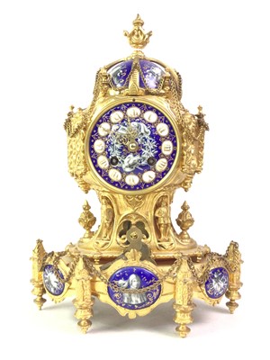 Lot 344 - REPRODUCTION FRENCH GILT CLOCK