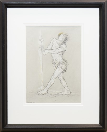 Lot 44 - * PETER HOWSON OBE, THE TRIAL pencil...