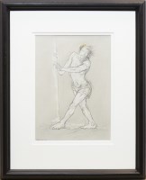 Lot 44 - * PETER HOWSON OBE, THE TRIAL pencil...
