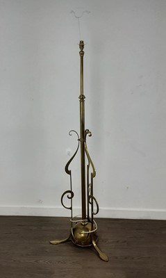 Lot 456 - IN THE MANNER OF W.A.S. BENSON, ARTS & CRAFTS BRASS STANDARD LAMP