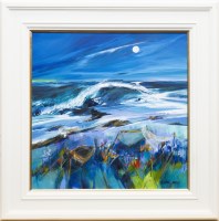 Lot 45 - SHELAGH CAMPBELL, SPRING TIDE, TIREE acrylic...