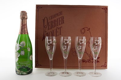 Lot 173 - PERRIER JOUET BELLE EPOQUE 1982 VINTAGE WITH GLASSES