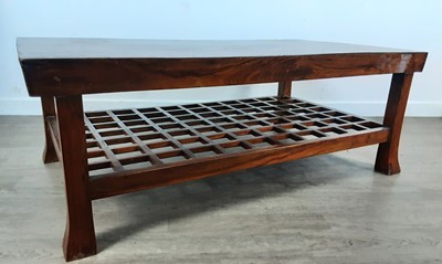 Lot 530 - INDONESIAN HARDWOOD COFFEE TABLE