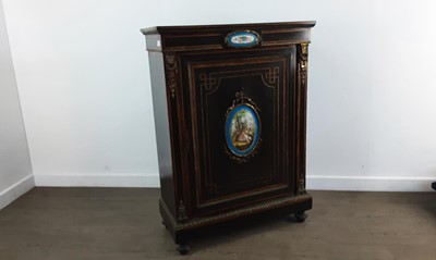 Lot 1622 - VICTORIAN EBONISED AND ORMOLU PIER CABINET