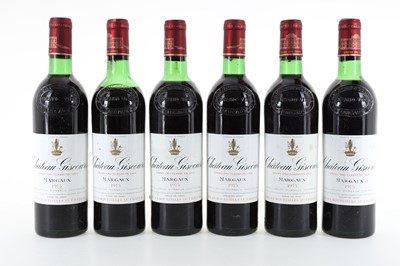 Lot 142 - 6 BOTTLES OF CHATEAU GISCOURS MARGAUX