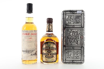 Lot 151 - INVER HOUSE 8 YEAR OLD PURE MALT AND CHIVAS REGAL 12 YEAR OLD 75CL