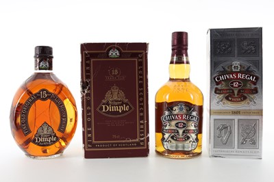 Lot 154 - DIMPLE 15 YEAR OLD 75CL AND CHIVAS REGAL 12 YEAR OLD