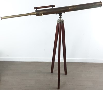 Lot 1068 - BRASS TWO-DRAW TELESCOPE