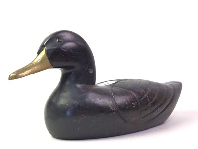 Lot 634 - HARDWOOD DECOY DUCK