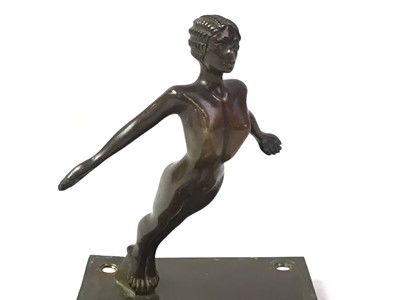 Lot 640 - BRONZE MASCOT STYLE FIGURE