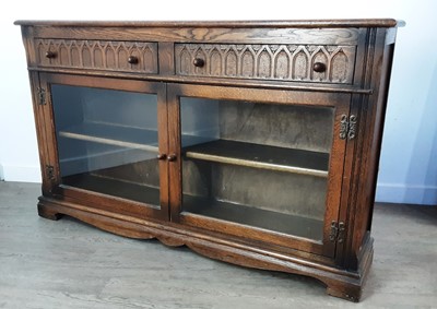 Lot 575 - OAK BOOKCASE