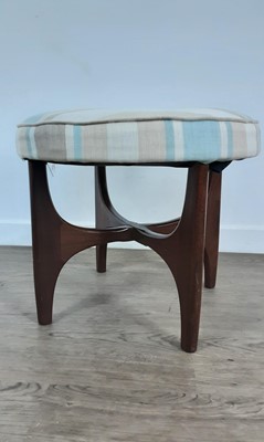 Lot 576 - MID CENTURY TEAK FRAMED STOOL