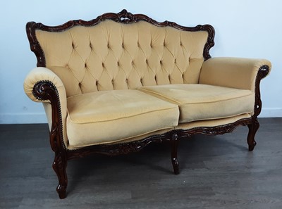 Lot 578 - MAHOGANY FRAMED SETTEE