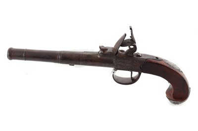 Lot 48 - BOXLOCK FLINTLOCK PISTOL