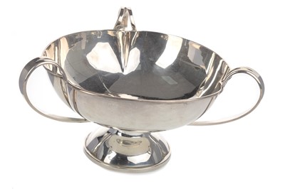 Lot 882 - LIBERTY & CO, TRI HANDLED SILVER PLATED BOWL