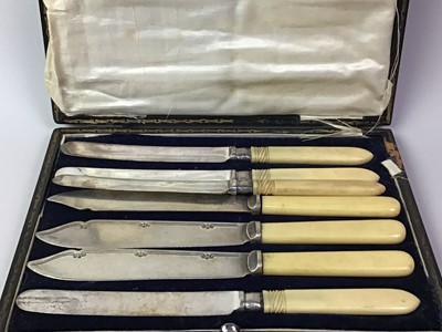 Lot 536 - GROUP OF CASED SILVER PLATED CUTLERY